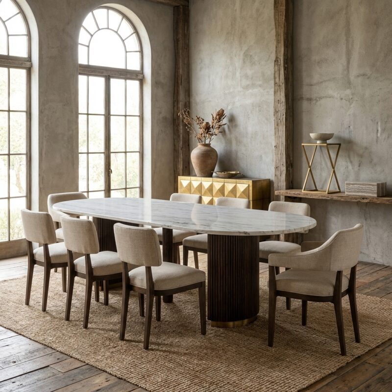 Eettafel Mayfield brown 250, handgemaakt, luxe, duurzaam