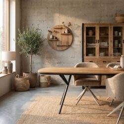 Eettafel RichWood 160 cm, mangohout, woonserie, stijlvol en natuurlijk