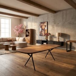 Eettafel RichWood, 240 cm breed, mangohout, stijlvol en gezellig