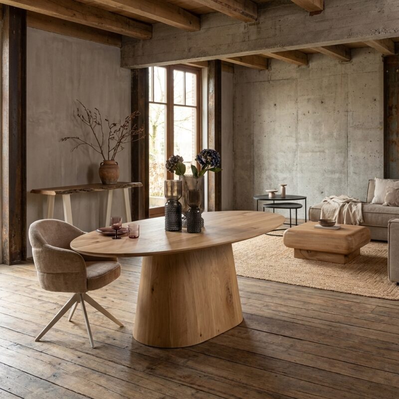 Eettafel Riga | 240 cm | Naturel Eiken