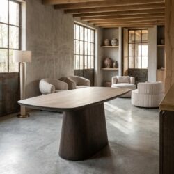 Eettafel Ritz brown 200, handgemaakt, zelf te monteren