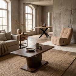 Eettafel Voco, 200 cm, brown, mangohout, moderne stijl