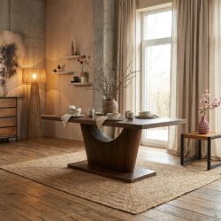 Eettafel Voco, rechthoekig, brown, mangohout, stijlvol