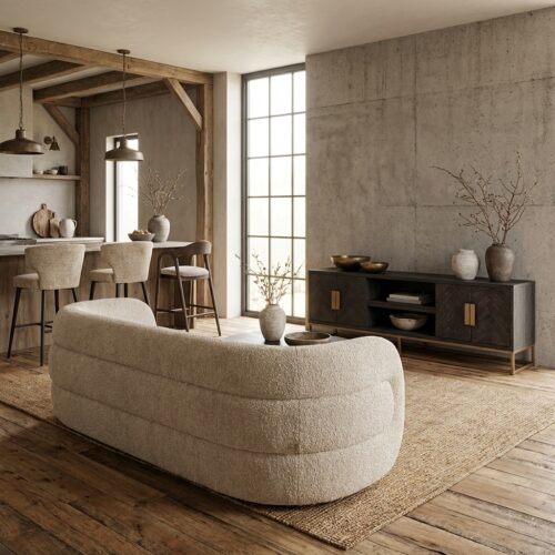 Hondenbed Bingo clay chenille, luxe stoffen, comfortabel en stijlvol