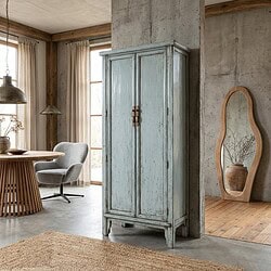 Marie Elise kast, grijs, elm hout, luxe interieur design