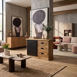 Ladekast Noa Naturel Mangohout 100 cm