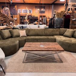 Hoekbank Lilibeth in zachte stof Fusion