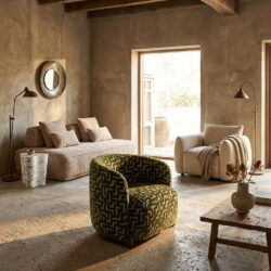 Lounge stoel Hannah moss labyrinth fire retardant hoofdafbeelding