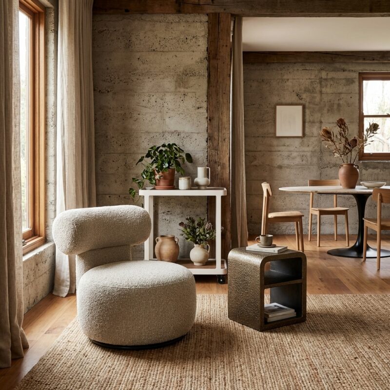 Lounge stoel Kaya cayenne brown swivel, comfortabel en draaibaar