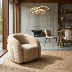 Lounge stoel Lenny yakety sand swivel kids
