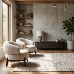 Lounge stoel Montana natural chunky fire retardant hoofdafbeelding