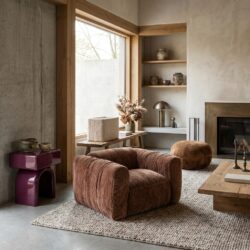 Lounge stoel Monty be straight coffee, bruin, handgemaakt, comfortabel zitmeubel