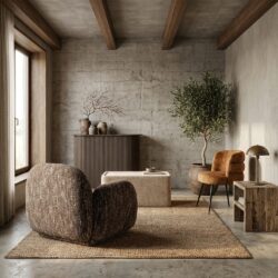 Lounge stoel Roxy terra magic fire retardant hoofdafbeelding