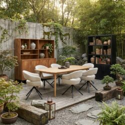 Lugano 240cm tuinmeubel, rechthoekig, natuurlijk hout, teakhout