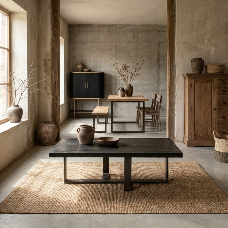 Mincio salontafel 130 cm, landelijk modern, bruin, oak veneer