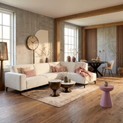 MySofa Floris hoekbank 2,5 zits met divan rechts in beige Baltimore Greige stof