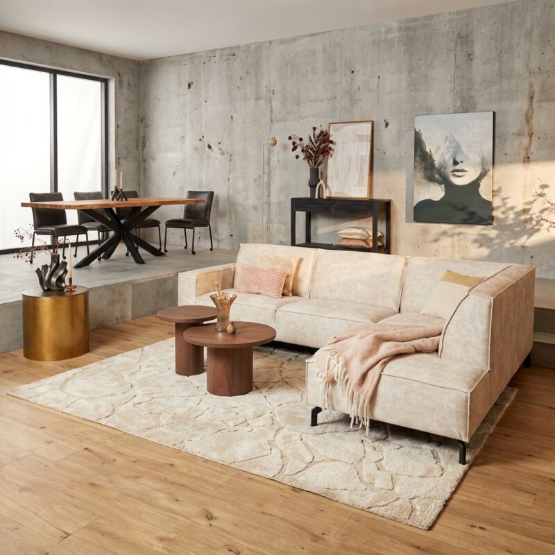 MySofa Floris| 2,5 zits + Divan Rechts | Velvet Beige