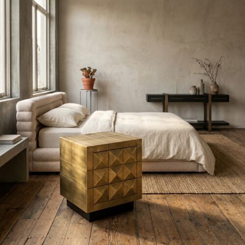 Nachtkastje Collada brushed gold