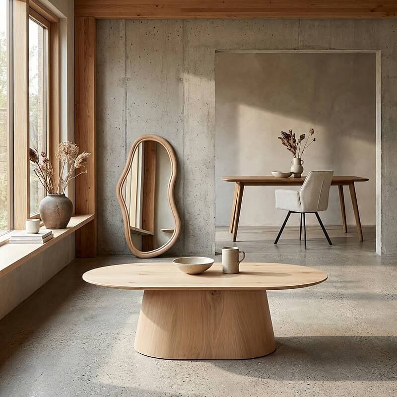 Novero Oval 120cm salontafel in natuurlijk eikenhout