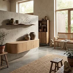 Novero Zwevend 180cm kast in natuurlijk eikenhout fineer