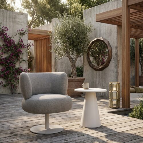 Mason Outdoor in Alpingrau mit Armlehnen und Drehfunktion