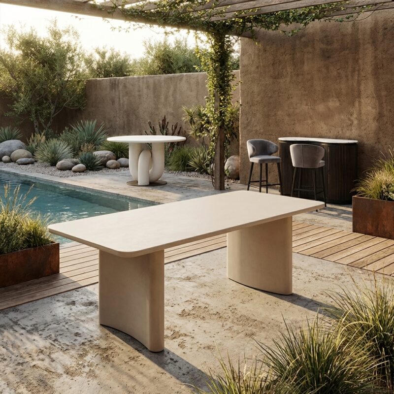 Outdoor eettafel Senza light beige 220, stijlvol en evenwichtig ontwerp