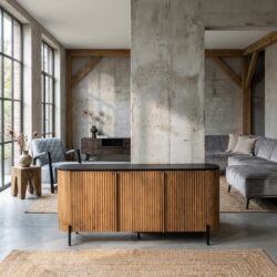 Palazzo dressoir in natuurlijk hout, landelijk modern stijl, 180 cm breed