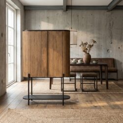 Palazzo opbergkast met landelijk modern design in natuurlijk hout