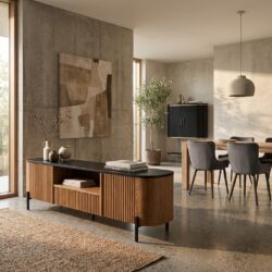 Palazzo TV-meubel in natuurlijk hout, landelijk modern stijl, 180 cm breed