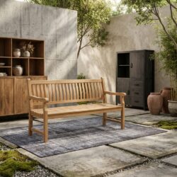 Buitenbank Patrick van Livingfurn in natuurlijk teakhout