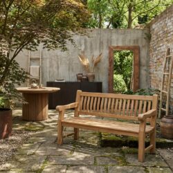 Patrick Fat 200 cm tuinbank in natuurlijk teakhout