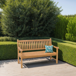 Patrick tuinbank in interieur met natuurlijke textuur