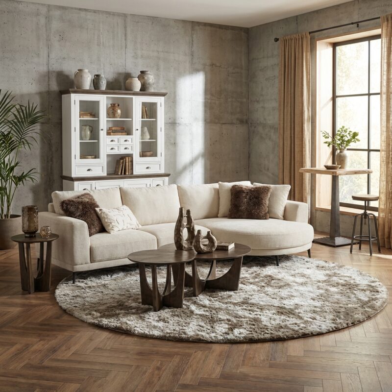 Prescot 2 5-AR + Chaise L - Sahara 120 sand, complete meubelset