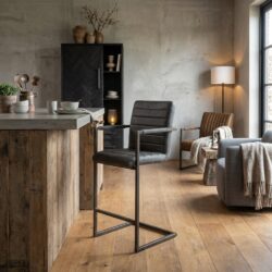 Rocca barstool Bull anthracite origineel metaal finish