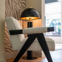 Lounge stoel Cooper white chenille