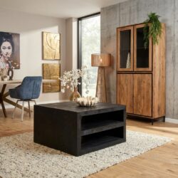 Salontafel Brussel Black, mangohout, black finish, moderne design