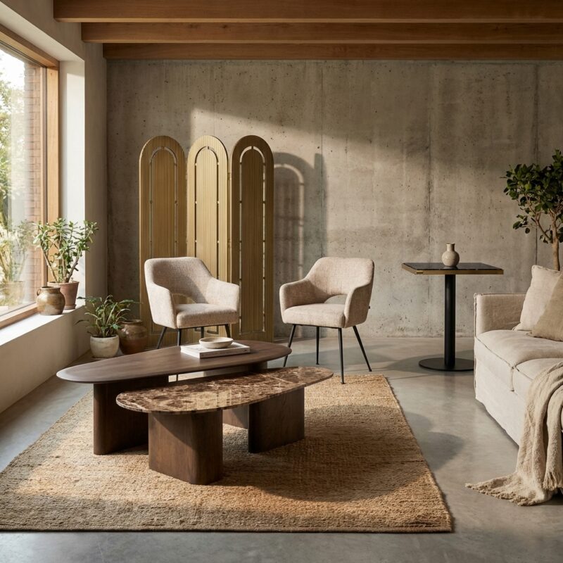 Salontafel Castello Smoked charchoal (Set of 2)