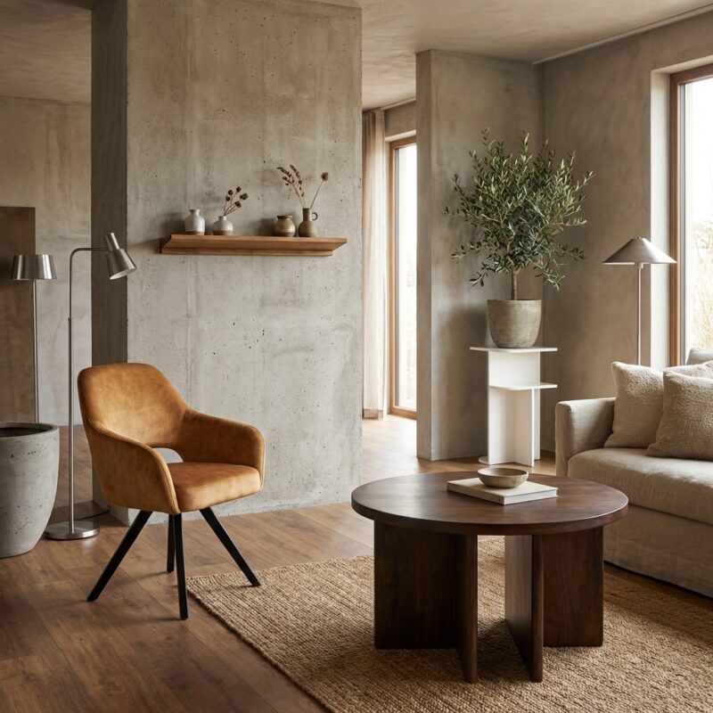 Jade salontafel donker bruin uit mango hout met robuuste kruispoot