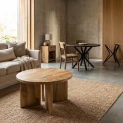 Salontafel Jade Naturel 60 cm breed, 38 cm hoog, mango hout