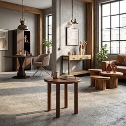 Salontafel Noah Walnoot Mangohout 50 cm