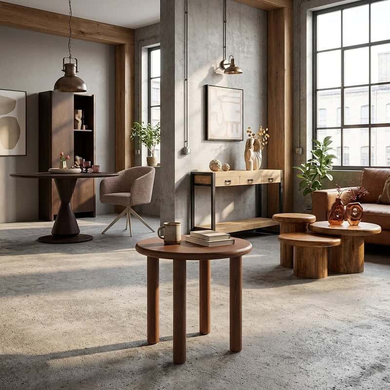 Salontafel Noah Walnoot Mangohout 50 cm