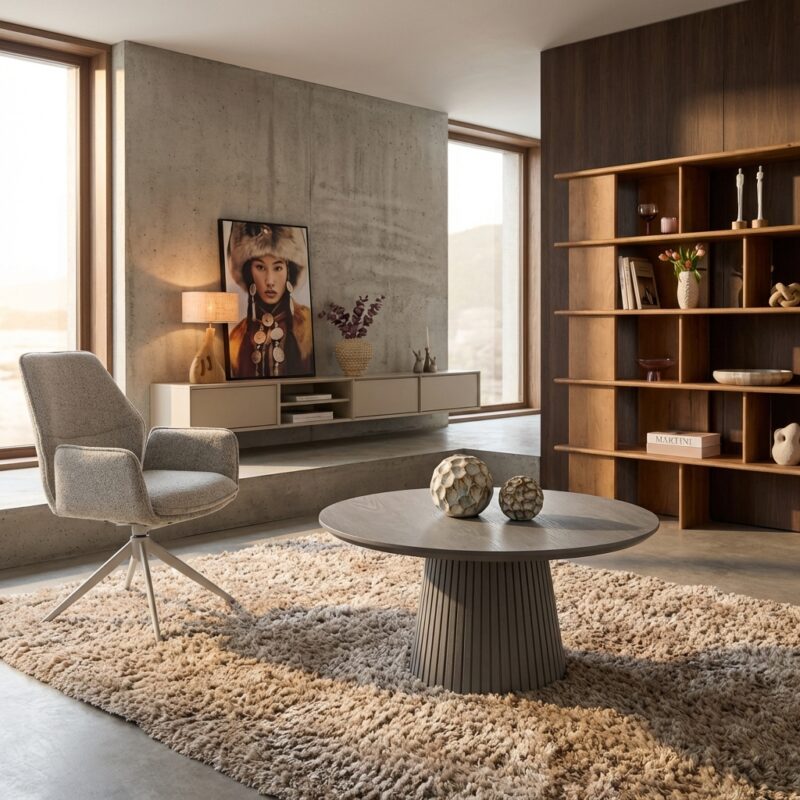 Salontafel Solana | 80 cm | Taupe