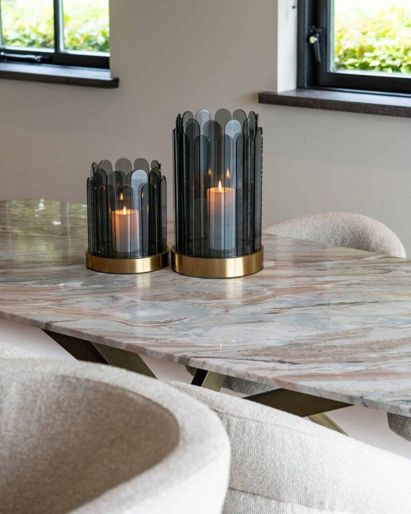 Eettafel Bottega Blush beige danish oval 220