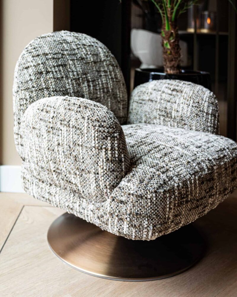 Lounge stoel Kagney vanaf bovenaf met een heldere achtergrond