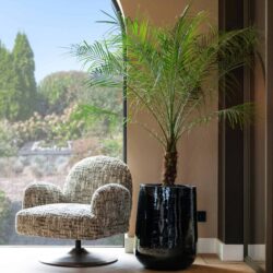 Afbeelding van de rug van lounge stoel Kagney met kussens