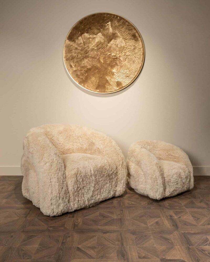 Lounge stoel Lenny yakety sand swivel kids