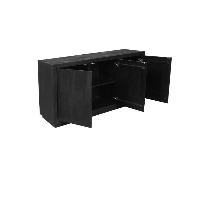 Dressoir Brussel Black, hoogte 80 cm