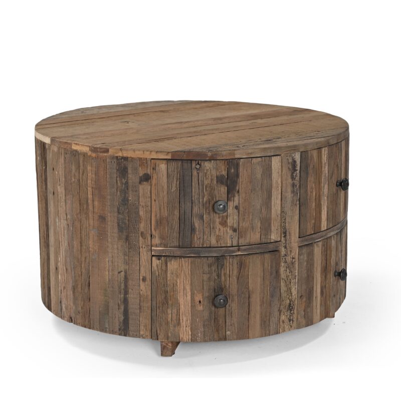 Salontafel in een stoer interieur met een landelijke sfeer