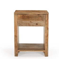 Detail mango houten wand van nachtkastje Sophie