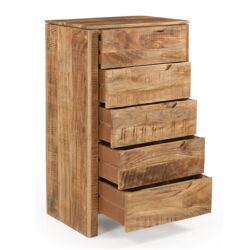 Textuur van de ladekast Sophie, mango hout